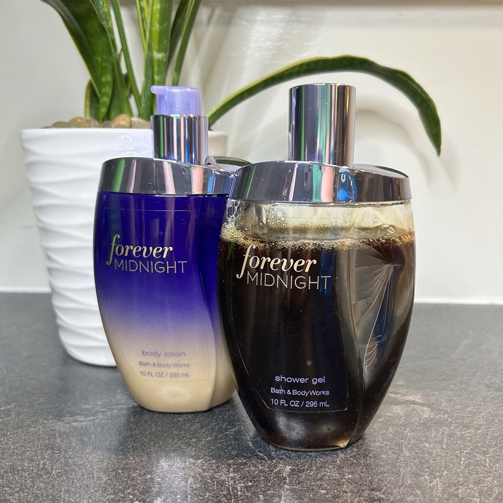 Bath & Body Works Forever Midnight 10oz Shower Gel & Body Lotion READ‎